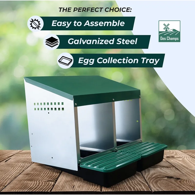 Easy Assembly Hens Laying Egg House Chicken Nest Egg Box Hanging or Floor Thickened Galvanized Durable Chicken House