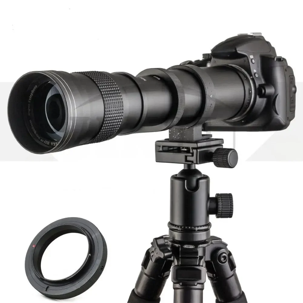 Obiektyw teleobiektywowy JINTU 420-800mm f/8.3 z ręcznym ustawianiem ostrości do Canon EOS 60D 77D 70D 80D 90D 650D 750D 800D 7D T7i T7s T7 T6s z torbą — zdjęcie 2