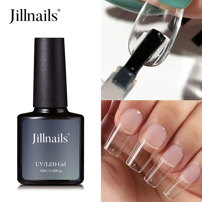 Jillnails Soak Off Base Gel Glue for Nail Tips Rhinestone 10ml