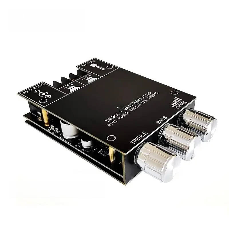 ZK-1002MT 2x100W Bluetooth 5.0 Subwoofer Amplificateur Conseil Puissance Audio Stéréo Amplificateur Conseil AUX Basses Treble Médailles Home Cinéma