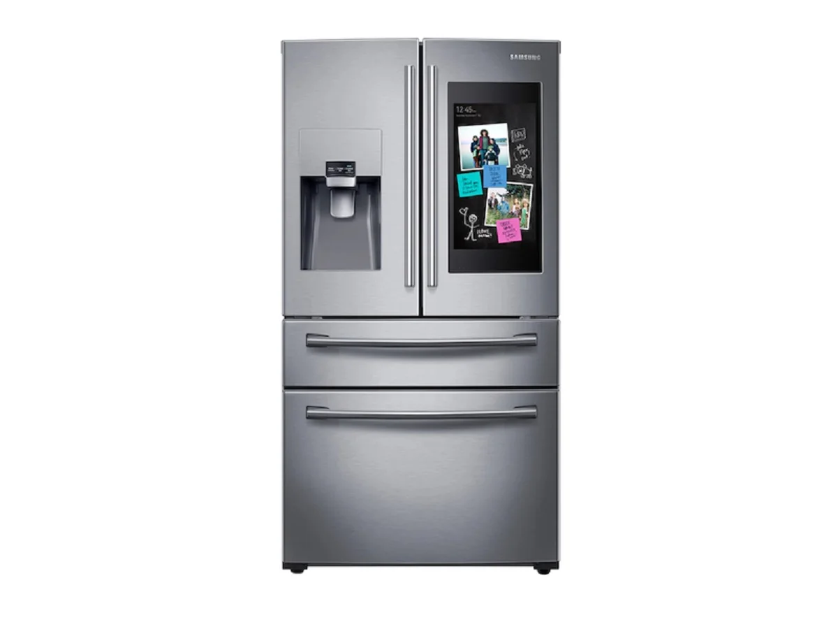 100%NEW FOR 28 cu. ft. 4-Door French Door Refrigerator with 21.5" Touch Screen Family Hub in Stainless Steel