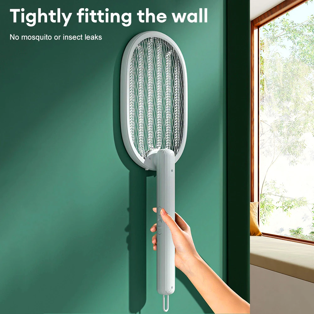 4 trong 1 điện Mosquito Beater Usb sạc lại Fly Beater Holder có thể gập lại với thiết bị chống muỗi Violet Trap