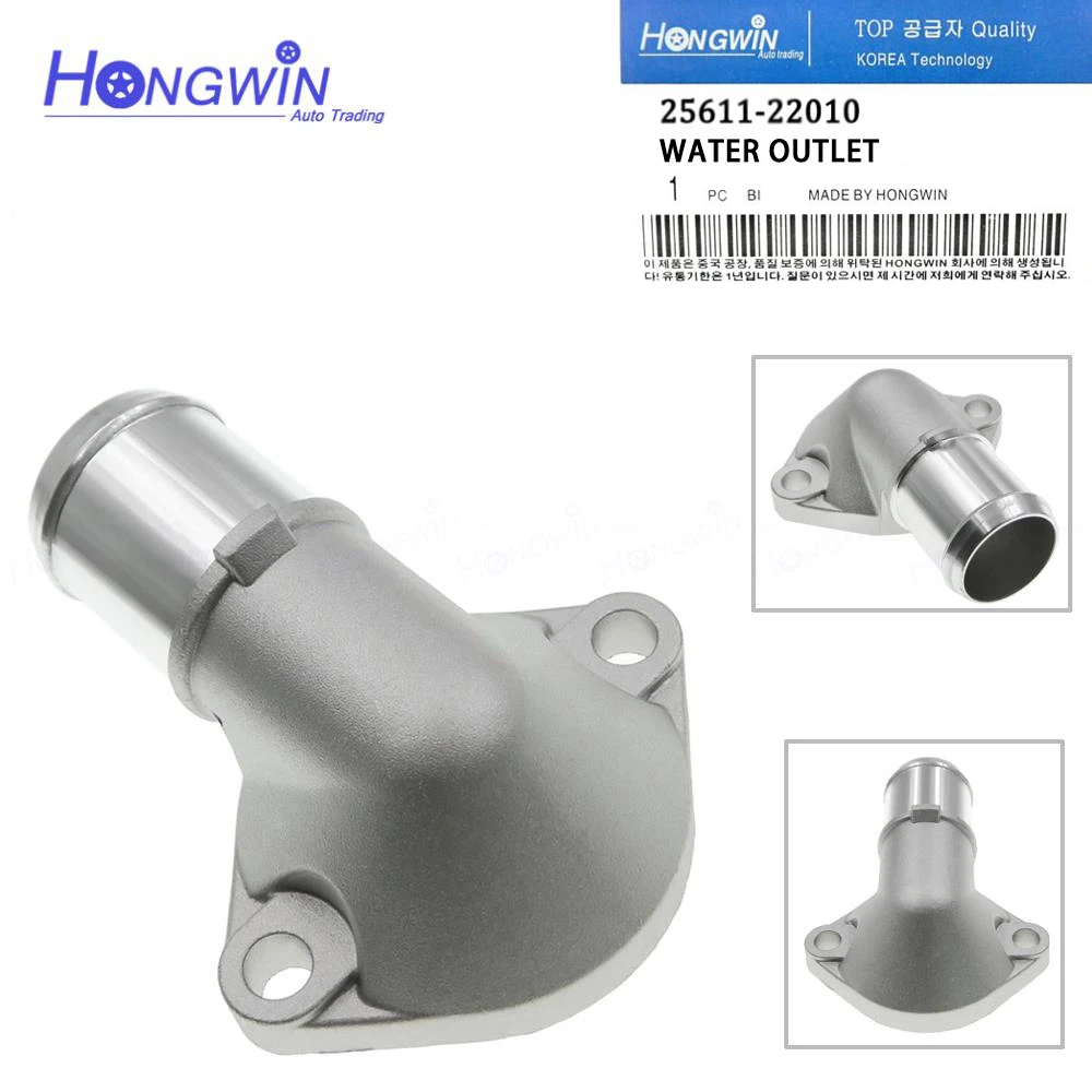 Aluminum Cooling Thermostat Housing Water Outlet 2561122010 25611-22010 For Hyundai Accent 1.5L 1495CC l4 1995-2000