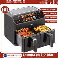 Freidora de aire doble 10L ventana