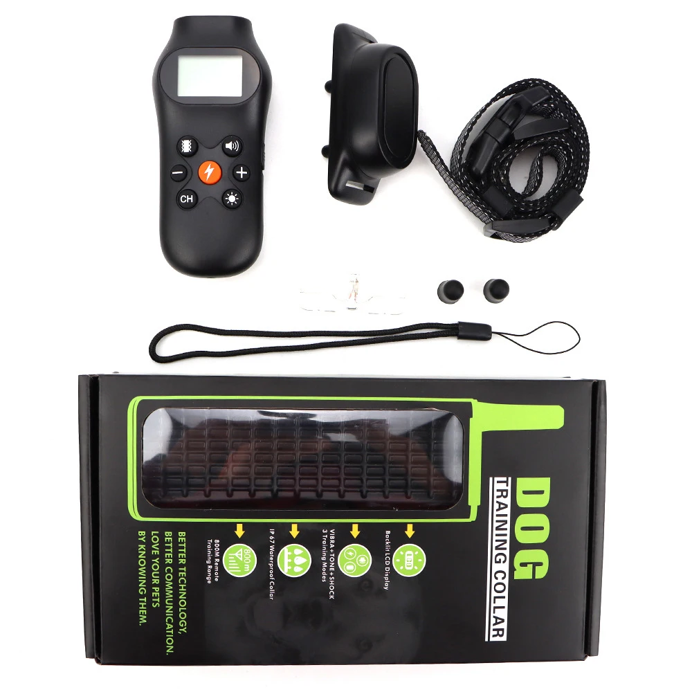 For 5 Dogs Rechargeable Waterproof Multi- Function 800M Remote Control Electric Shock Stop Barking Collar