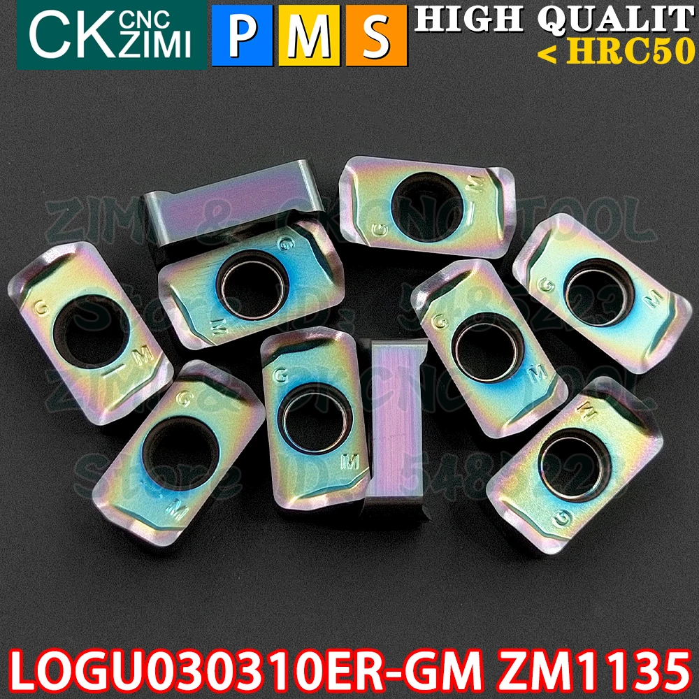 LOGU030310ER-GM ZM1135 LOGU030310 ER GM LOGU Твердосплавные вставки Фрезерные вставки с быстрой подачей Токарно-фрезерный станок с ЧПУ по металлу