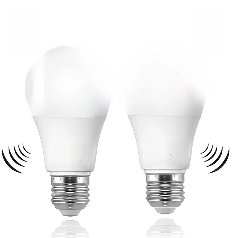1pc Radar Bewegingssensor Gloeilampen Schemering tot zonsopgang LED-lampen Buiten Auto Aan/Uit voor Binnen Buiten Kelders, Veranda, Binnenplaatsen - afbeelding 2