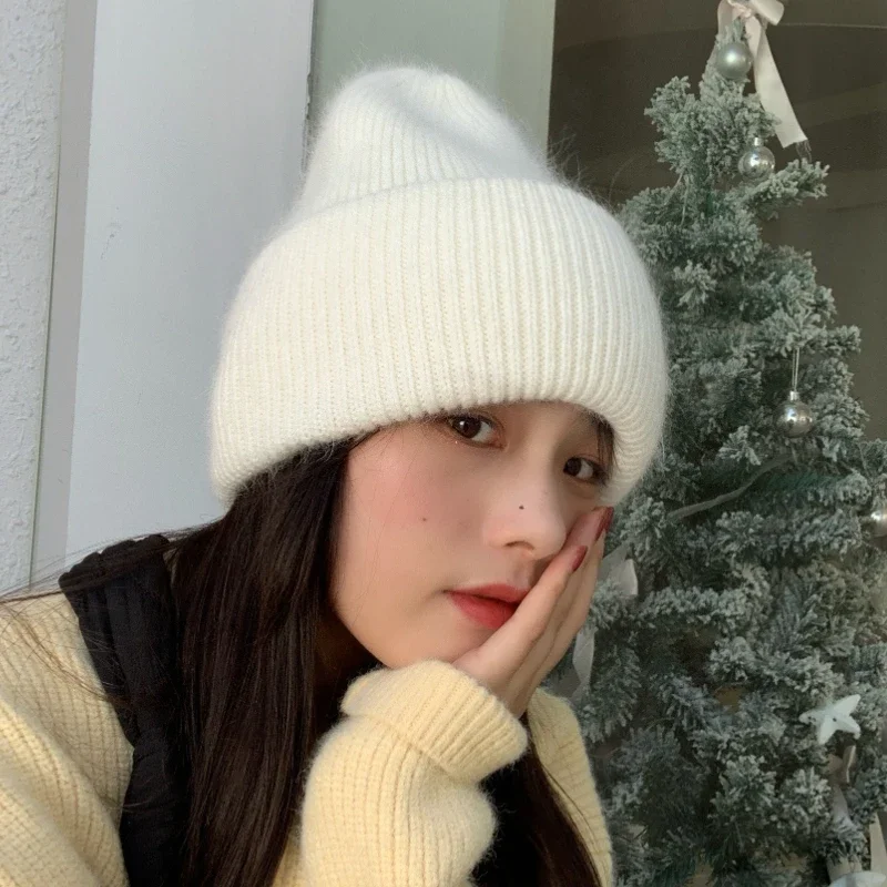 AliExpress Giyu High Quality Thickened Knitted Beanies Hat Women Men Skiing Gorras Winter Rabbit hair Warm Wool Caps Ear Windproof Cycling Hats