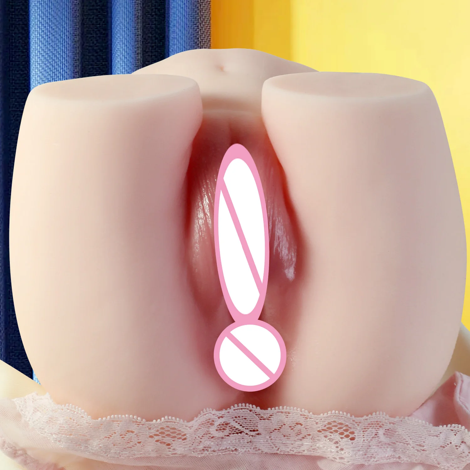 

Pocket Pussy 3D Textured Double Hole Soft Male Masturbator With Tight Labia Artificial Vaginal Anal Sex Adult Toy Man Sex Toys