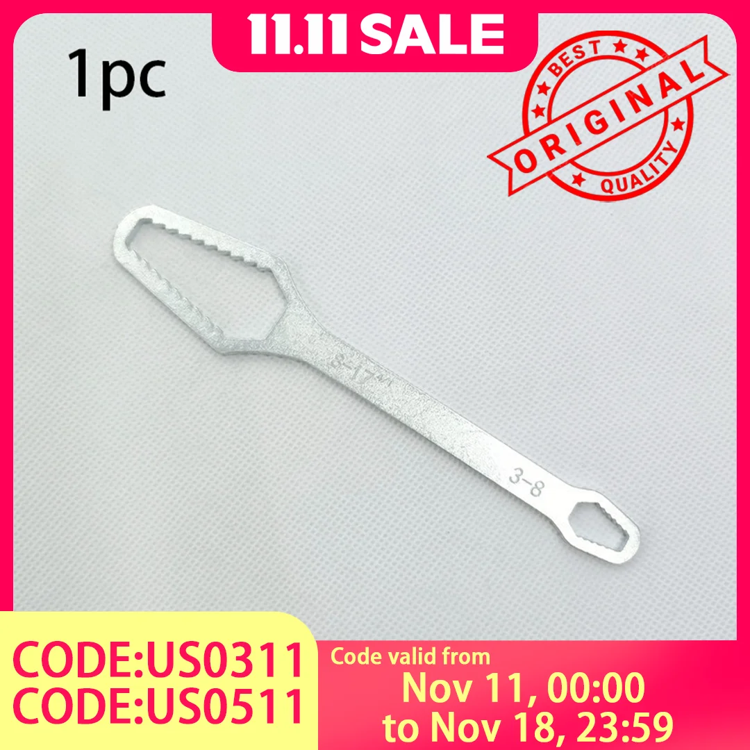 Universal Wrench – Chromium-Vanadium Steel, Double-Head, Dual-Use for Home & Auto Repair