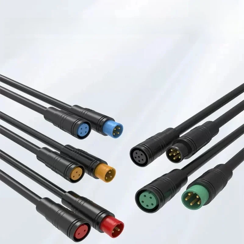 AliExpress NONE 5/10Sets M6 M8 Julet Ebike 4Pin Sensor Connectors Plug Male Female Waterproof  Signal Bicycle Screen Charging Cable 20CM