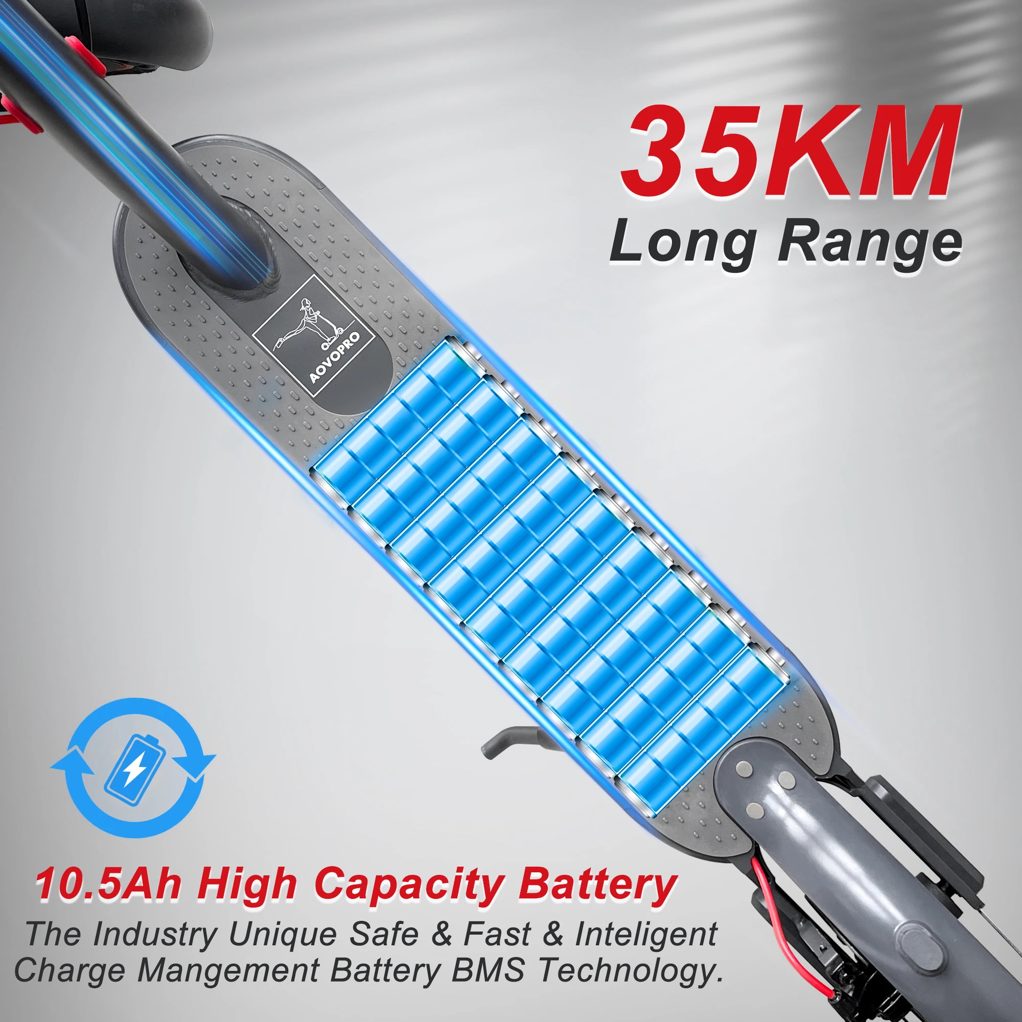 سكوتر كهربائي للكبار من Oakeroo، نطاق 30-35 كم، سرعة علوية 31 كم/ساعة، إطارات 8.5 بوصة مع تطبيق ذكي