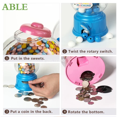 Imagen 2 del producto Máquina de dulces para niños, alcancía de dulces y postres, dispensador de dulces para niños, máquina de chicles para niños y niñas, regalo de cumpleaños