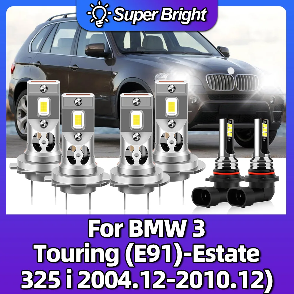 

Car LED Headlight 6000K For BMW 3 Touring (E91) - Estate 325 i 2004 2005 2006 2007 2008 2009 2010 High Bulb Low Lamp Fog Light