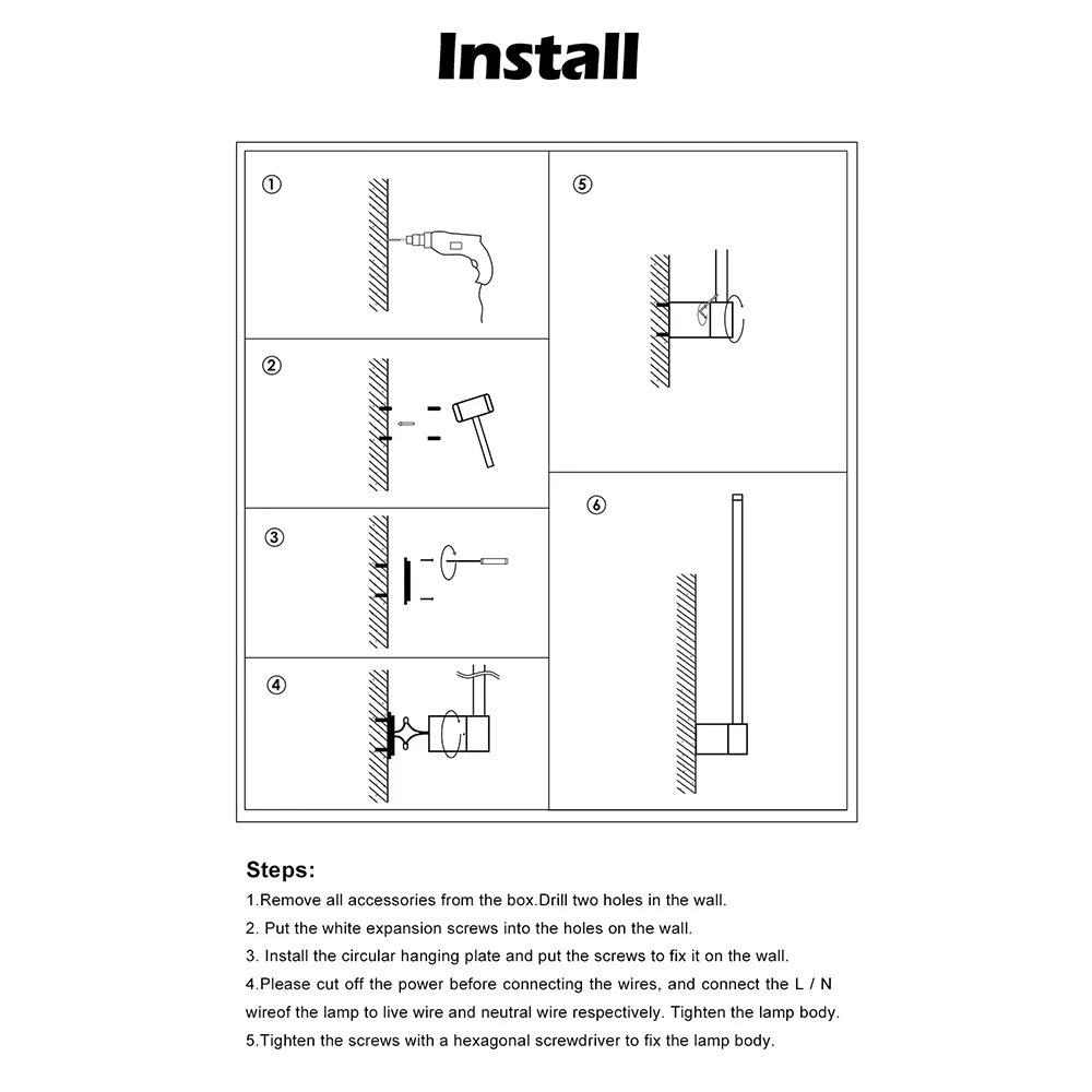 Led Wall Light Interior Modern White Black Gold 1200cm 100cm 80cm Long Led Wall Lamp for Living Room Bedroom Wall Sconce Lamp