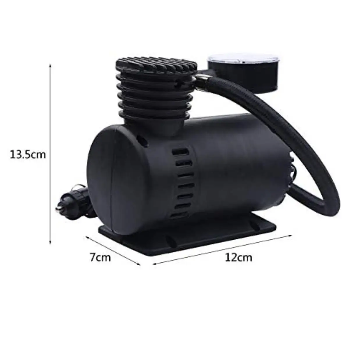 Compressor Suitable for Inflating and Pressurizing Bicycles, Cars, Motorcycles and Balls 12 V, Portable