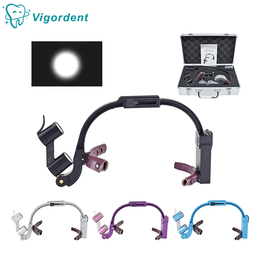 Dental Loupes LED HeadLight Lamp 2.5X/3.5X Binocular Dentist Loupe Magnification Vigordent Medical Lamp Dentistry Tools