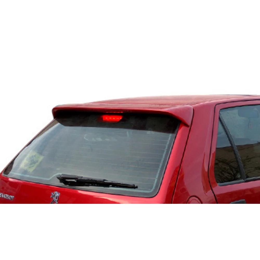 For Peugeot 106 Glass Top Spoiler Fiber Material Rear Roof Spoiler Wing Trunk Lip Car Styling Compatible Tuning Parts