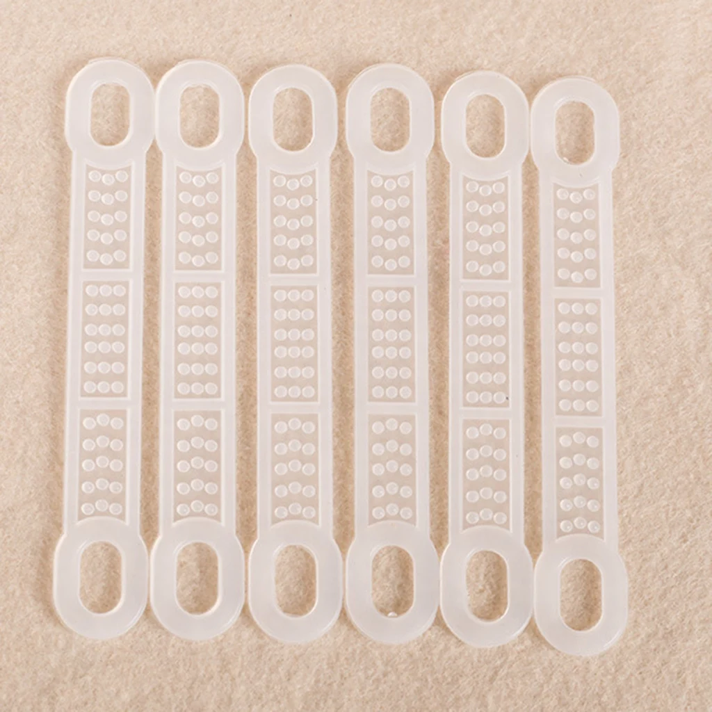 20/50Pcs Rubber Hanger Grips Anti Slip Clear Clothes Hanging Clothes Gripper Clothing Hanger Strips for Home Bathroom