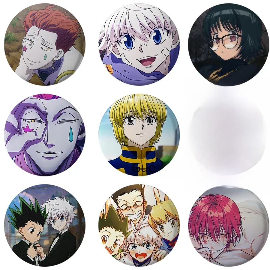Badges acryliques Hunter X Hunter, 58mm, épingle à revers, broches de figurines de dessin animé, sac à dos, accessoires pour vêtements, Collection de Fans