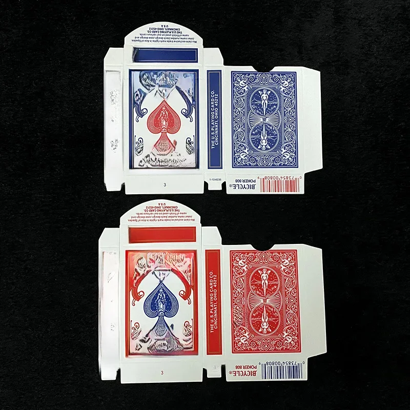 AliExpress 20/50 Pcs Original Empty Bicycle Playing Card Box Old Rider 808 Red or Blue Design Case Magic Tricks