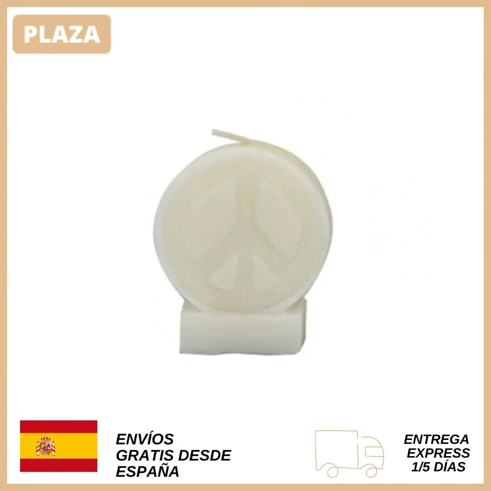 Symbol of Peace white candle