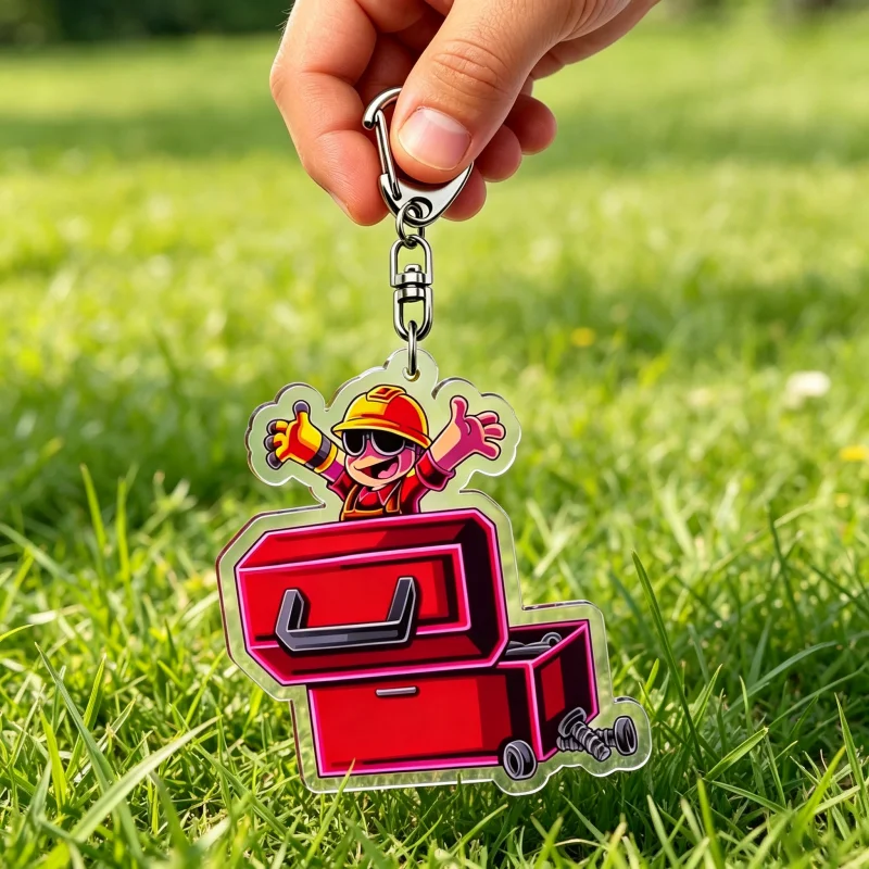 Team Fortress 2 Inspired Engineer Acrylic Keychain TF2 Game Character Bag Charm fo Fans Gift