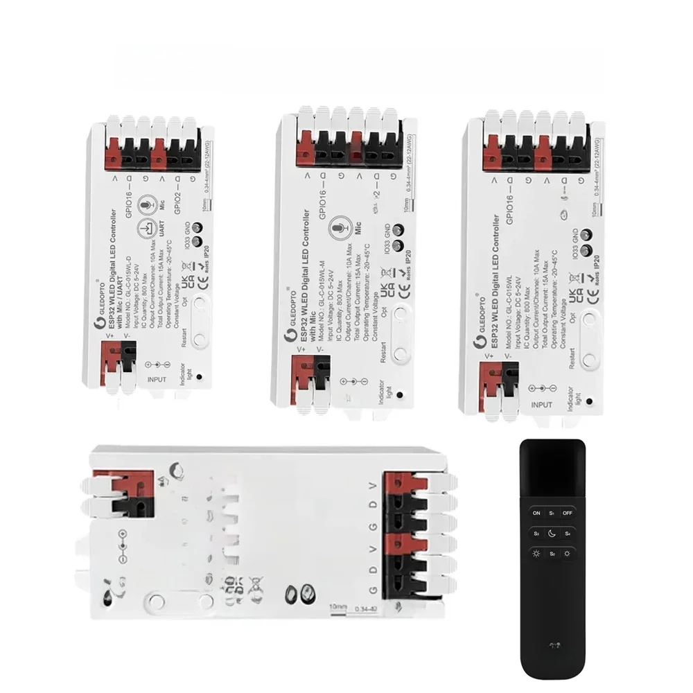 Kontroler LED GLEDOPTO ESP32 WLED współpracuje z taśmą LED WS2811 WS2812 SK6812 TM1814 WS2813 WS2815 — zdjęcie 2