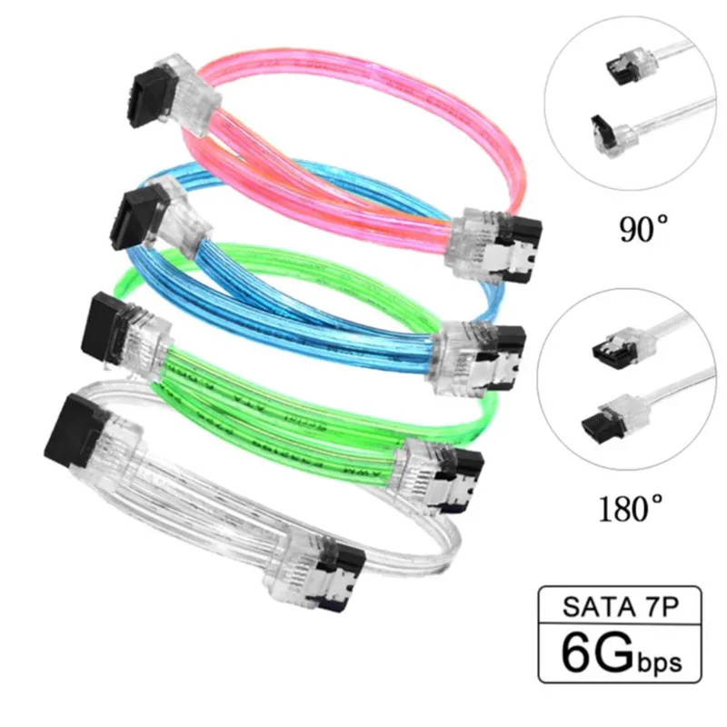 SATA 3.0 III 6Gb/s 10/30/50/70/100 سنتيمتر القرص الصلب محرك البيانات المسلسل ATA كابل مستقيم 26AWG ل HDD SSD خط الحبل 7pin sata كابل