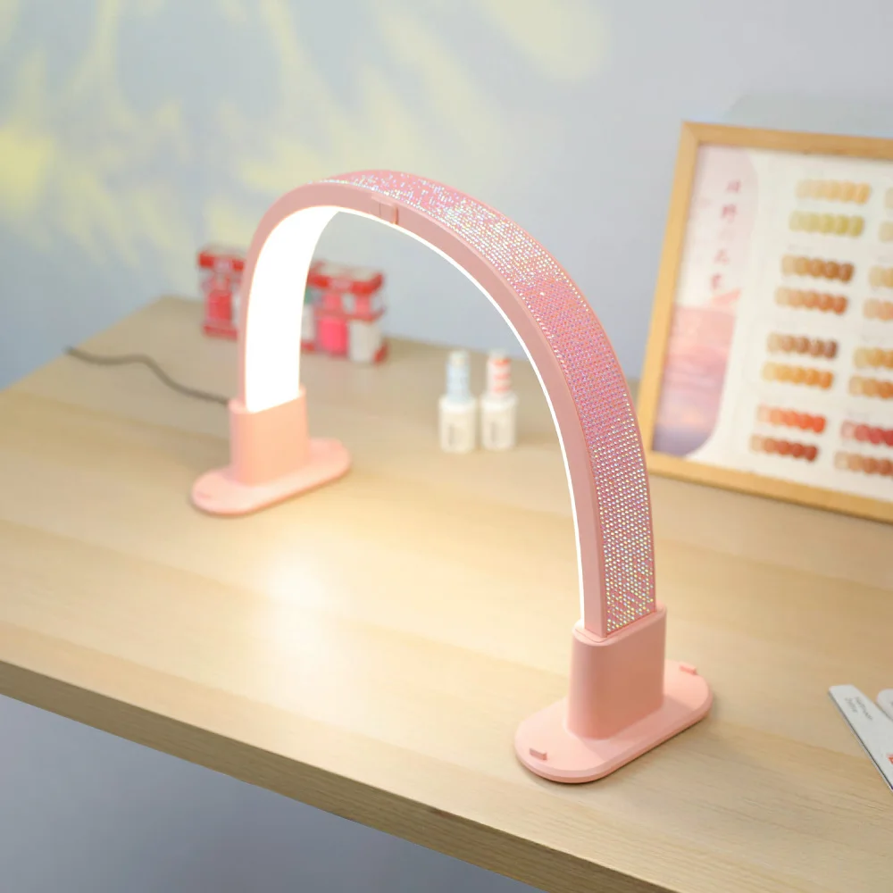 Мини-луна, заполняющий светильник для ногтей, красота ресниц, ручное освещение, рабочая лампа, трехцветная регулируемая лампа для защиты глаз, специальная красота