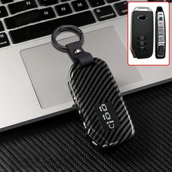 ABS Carbon 7 Button Key Shell Keychain Key Ring For Kia Sorento MQ4 2020 2021 2022 EV6 K8 v6 Car Remote Key Case Cover Shell