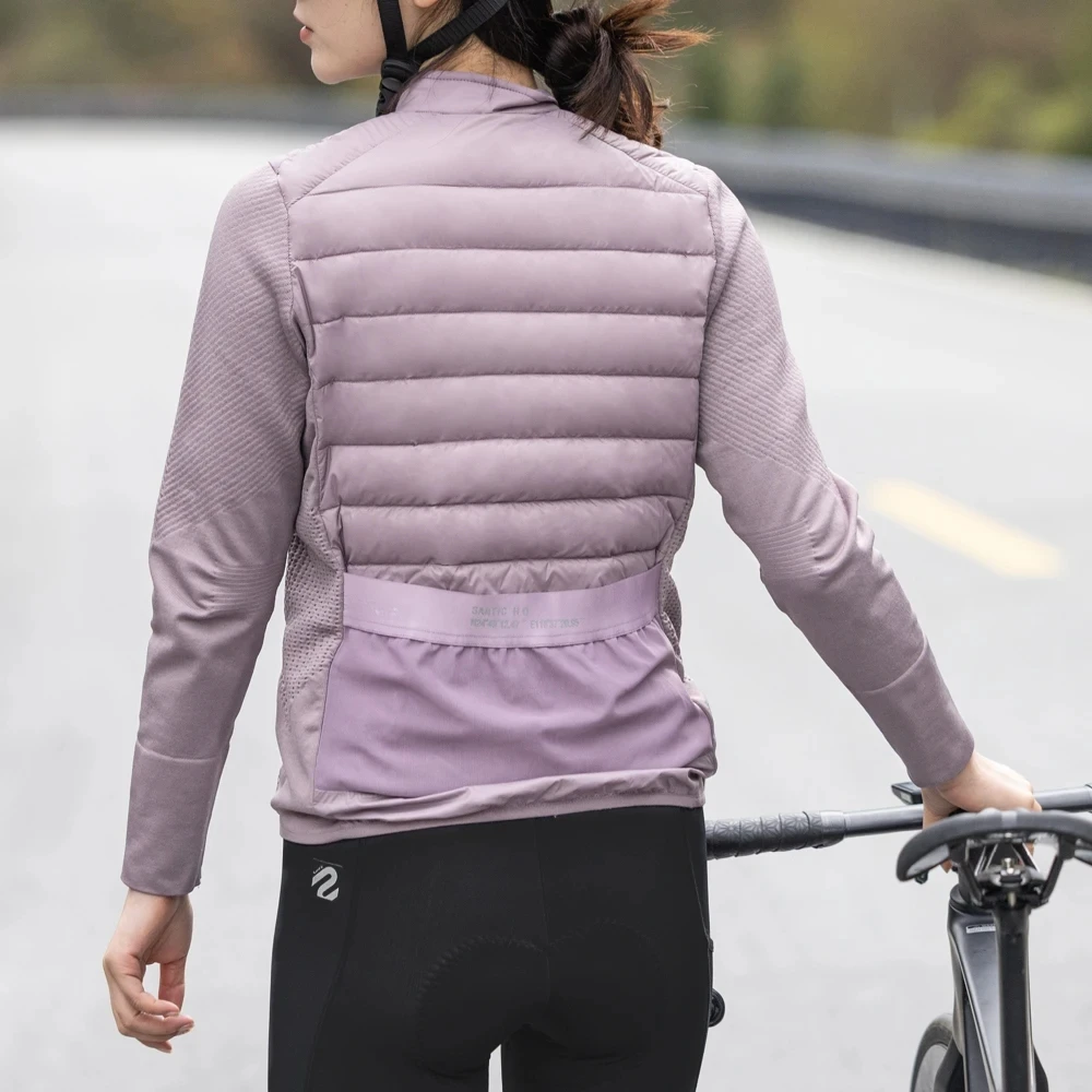 Santic Women's Cycling Jackets Winter Down Cycling Jackets Road Bike Lightweight MTB Windproof Warm Breathab