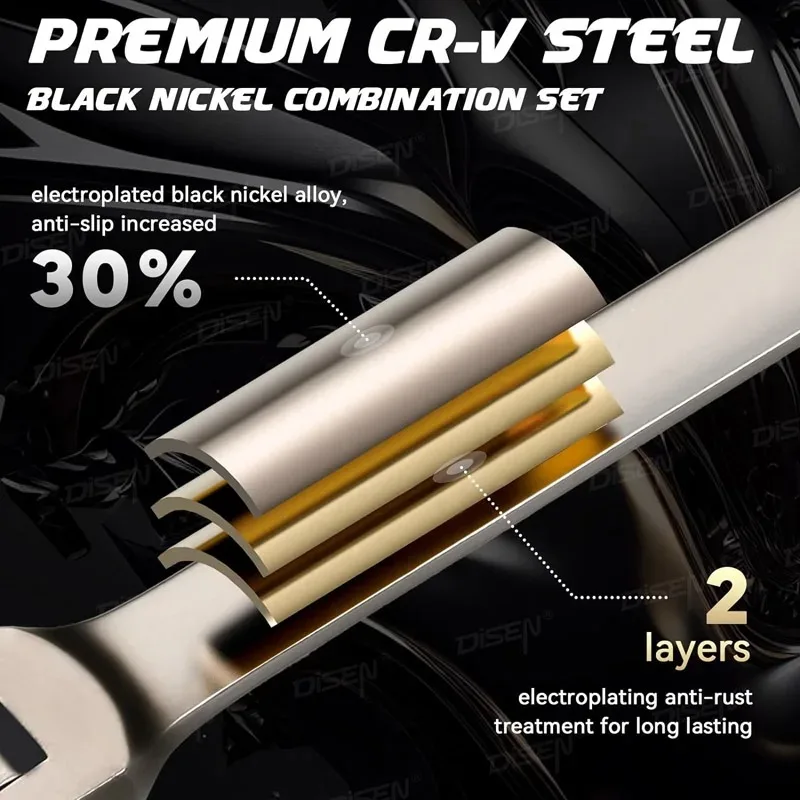 مفتاح ربط بسقاطة 6-32 مم، مفتاح ربط، مفتاح ربط مزدوج الاستخدام، أداة إصلاح عالمية لصيانة السيارات والدراجات النارية #5