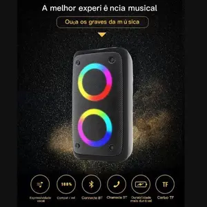 Dafushop Bluetooth -Lautsprecher leistungsstarke Multimedia mit drahtloser Stereo -RGB -LED 10 Hauptverkaufsbox Bluetooth Anvox - №5