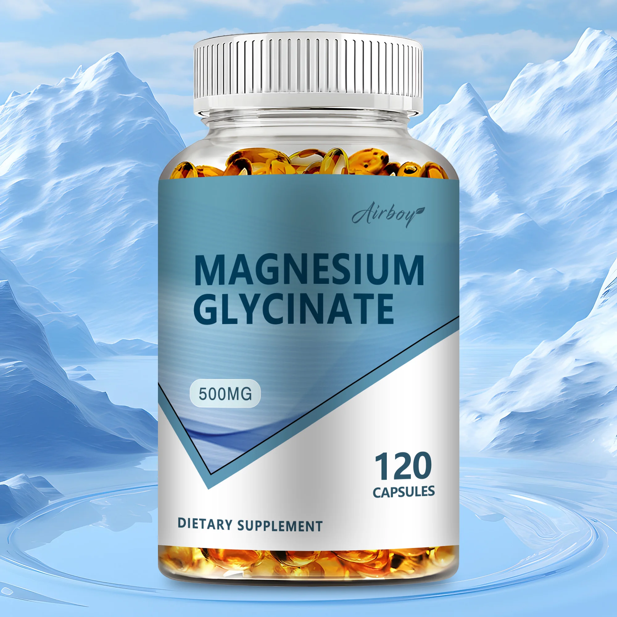 Glicinato di magnesio 500mg - Supporta la salute dei nervi, dei muscoli e delle articolazioni, allevia lo stress e migliora la qualità del sonno - 120 capsule