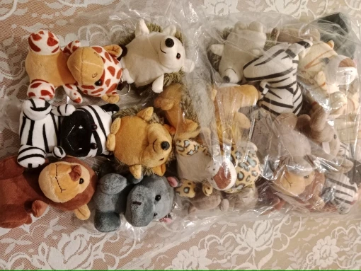 6-36 Small Safari Stuffed Animals Bulk Jungle Animal 12cm Mini Plush Toys for Party Favors Baby Shower Gift Bags Birthday Gifts photo review