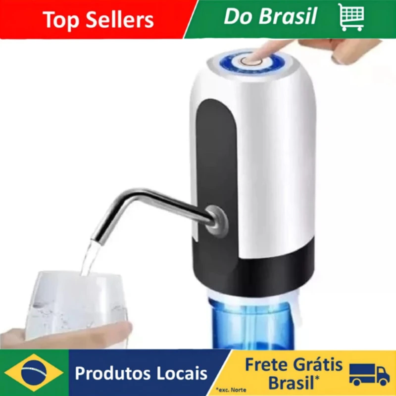 Bomba Automática Para Garrafão Bebedouro - Recarregável Usb