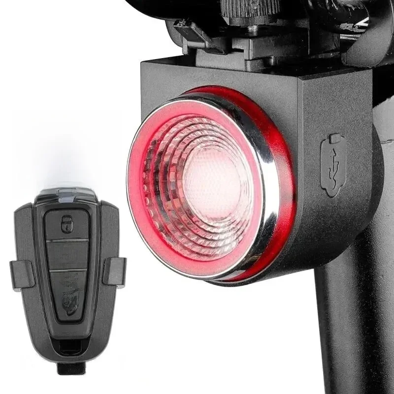 AliExpress CYCLAMI ANTUSI A8 Bike Anti-theft Alarm Lock Auto Brake Cycling Taillight Remote Control Waterproof Bicycle Rear Light Wireless Bell