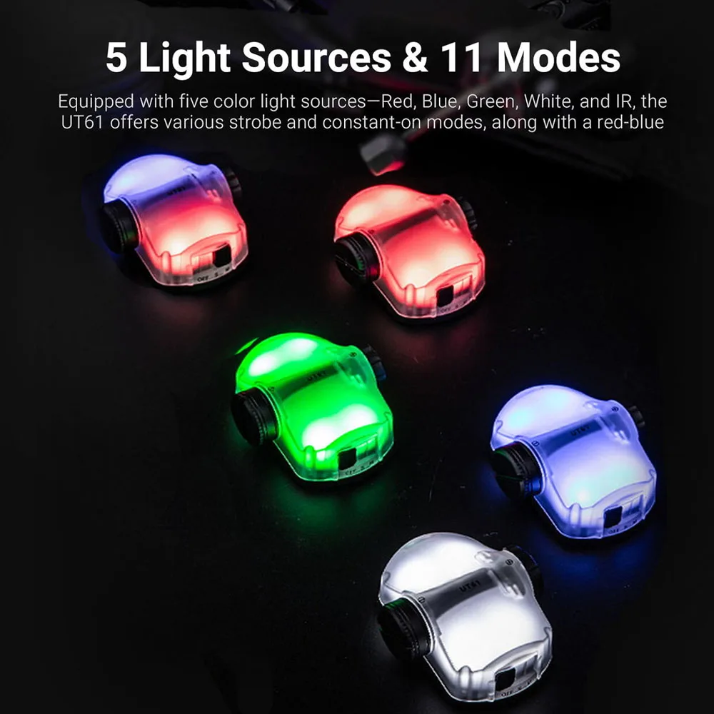 Multi-Light Tactical Helmet Lamp 11 Adjustable Lighting Modes Emergency for Military Patrol Hunting Law Enforcement Missions
