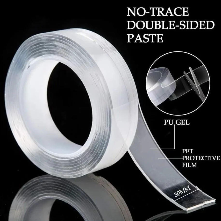 1/3/5m Nano Tape Double-Sided Adhesive Tape Traceless Waterproof Tape For Bathroom Kitchen Sink Tap Gel Sticker