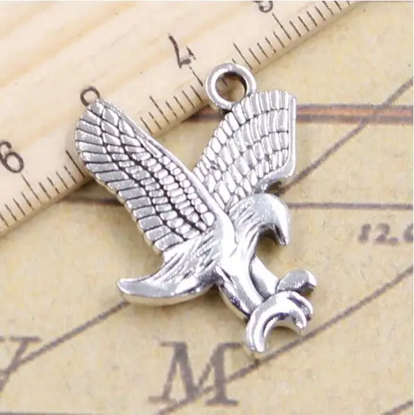 

10pcs 29x24mm Tibetan Silver Charms Eagle Hunting Handmade Craft Pendant EF3902