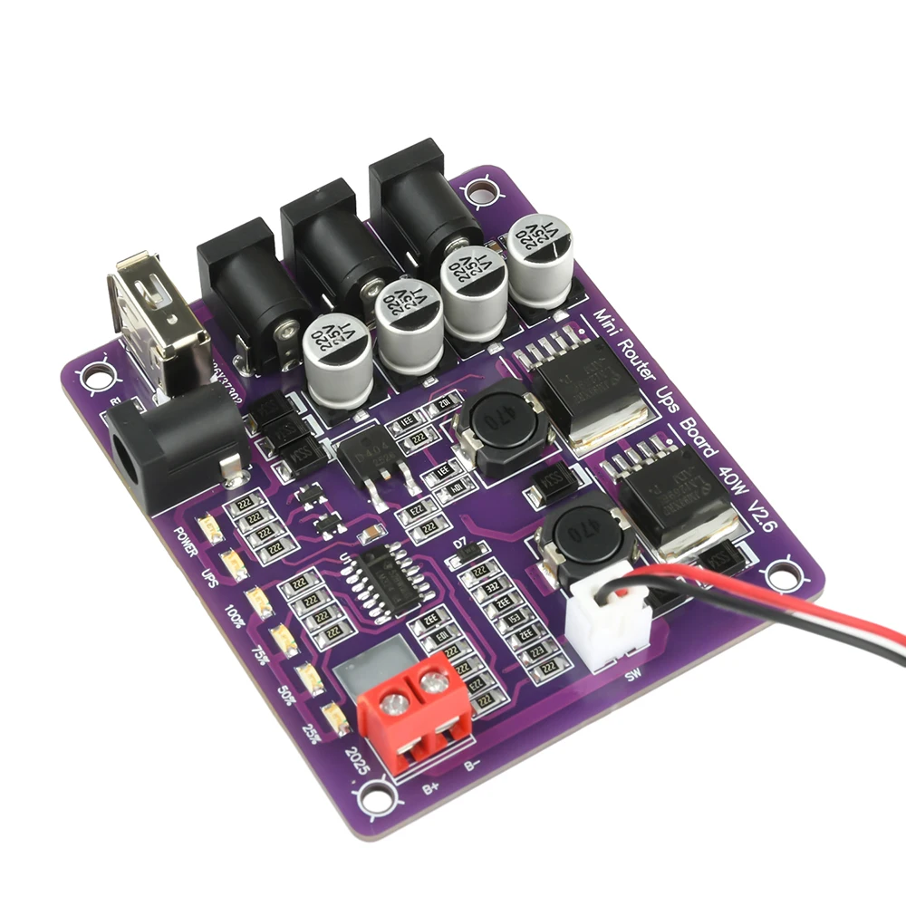 40W UPS Uninterruptible Power Supply Mini Power Module with 4-Channel Output for Router Safe Continuous Operation
