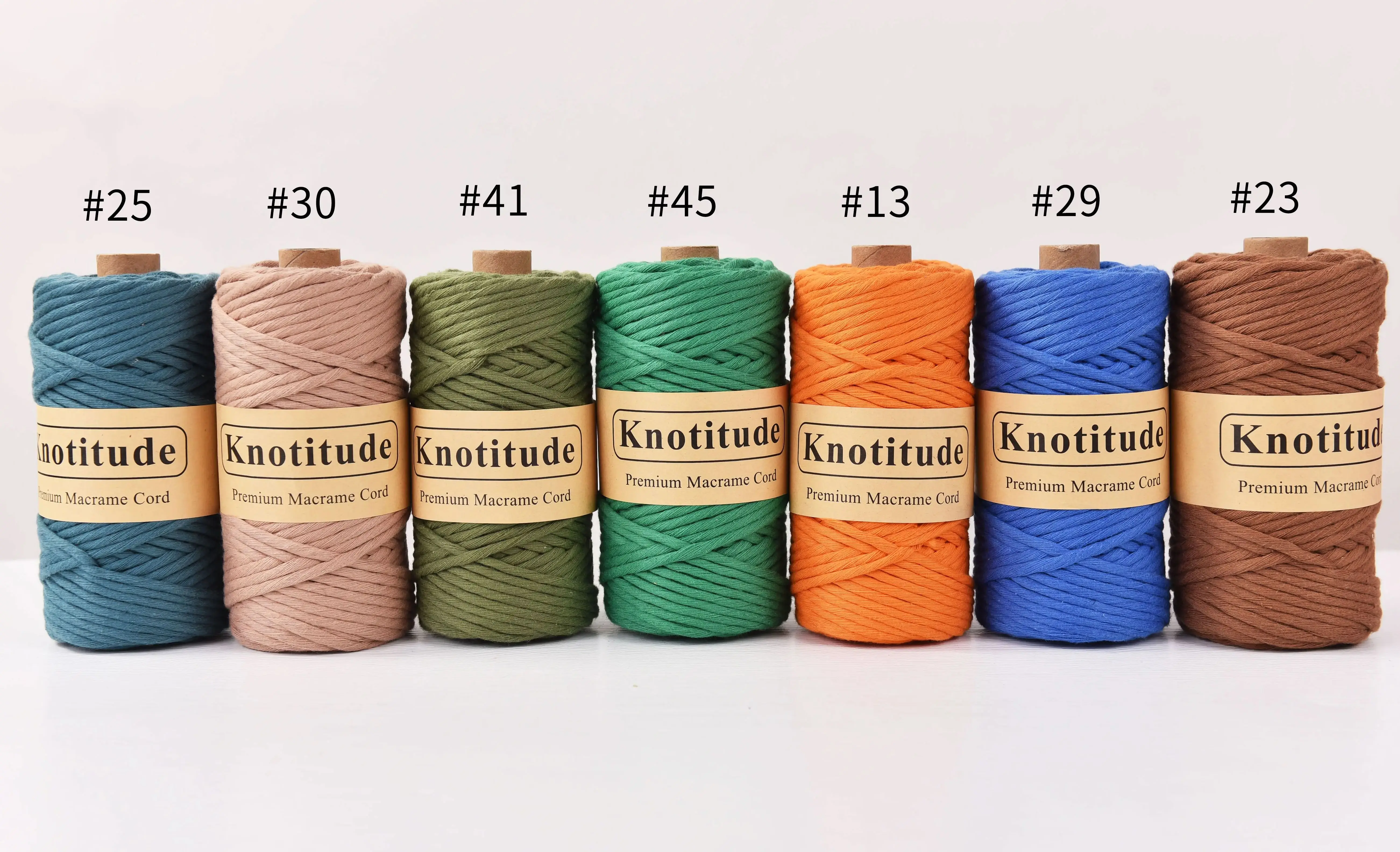 KNOTITUDE 3mm x 100yards Pure Cotton Single Strand Macrame Cord 320 feet Single Twist Natural Cotton Cord for Macrame