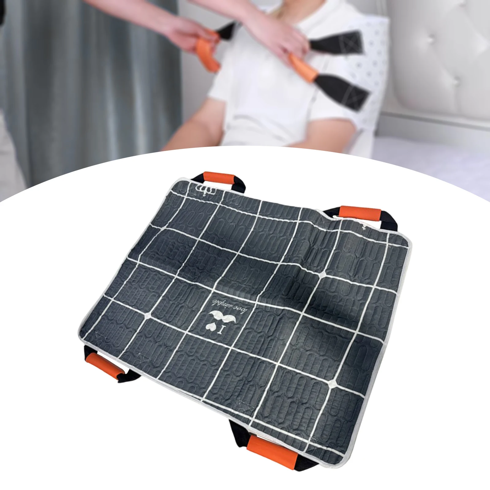 Washable Incontinence Bed Pad Anti Slip Positioning Bed Cushion,Reusable Patient Transfer Sheet for Elderly Disabled Bedridden