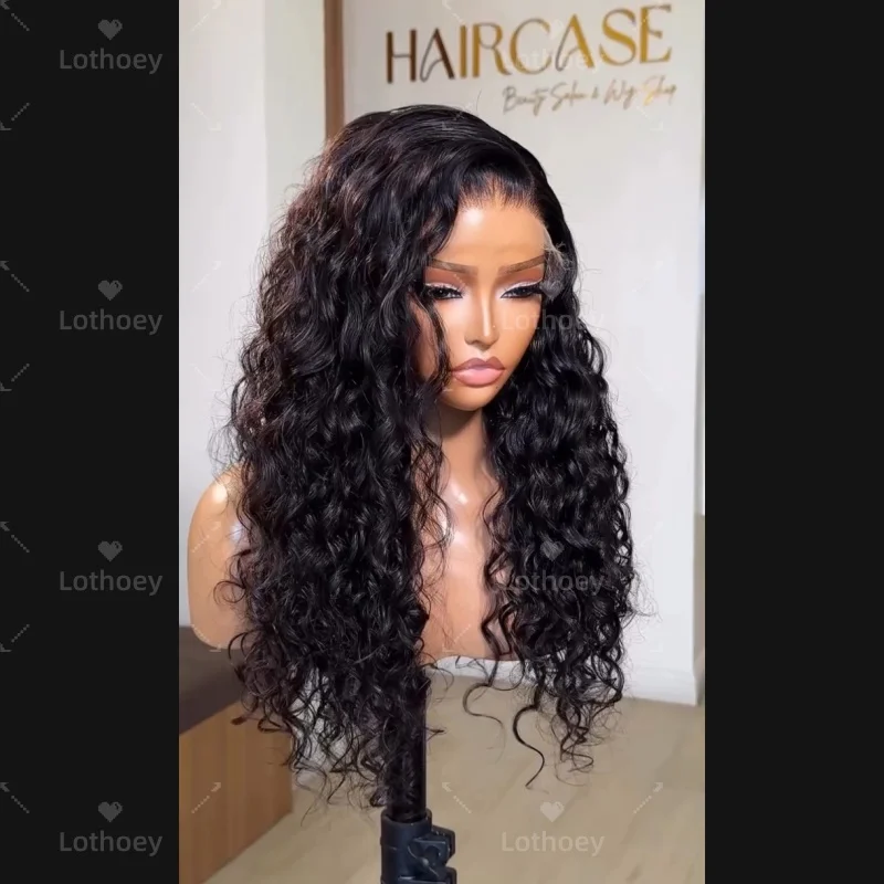 360/كامل الدانتيل الباروكات شعر الإنسان شفاف كامل الرباط الباروكات قبل قطعها ابيض عقدة 180% الكثافة شعر بشري مجعد عميق شعر مستعار