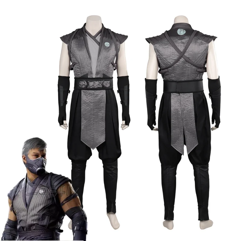 Mortal Kombat Tomas Vrbada Cosplay Fighter Costume Smoke Outfits for Male Men Role Play Halloween Carnival Party Disguise Suit