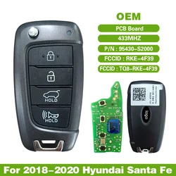 CN020198 oryginalny PCB 4 przycisk zdalny klucz składany dla Hyundai Santa Fe 2019 + P/N: 95430-S2000, TQ8-RKE-4F39