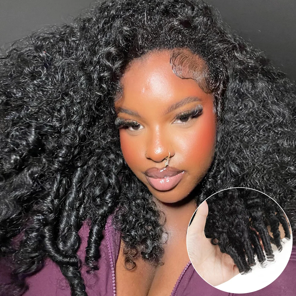 

Burmese Curly Human Hair Wig 13x6 Lace Frontal Wig For Women 7x5 Glueless Wig Pre Cut Lace Ready To Wear 100% Human Hair
