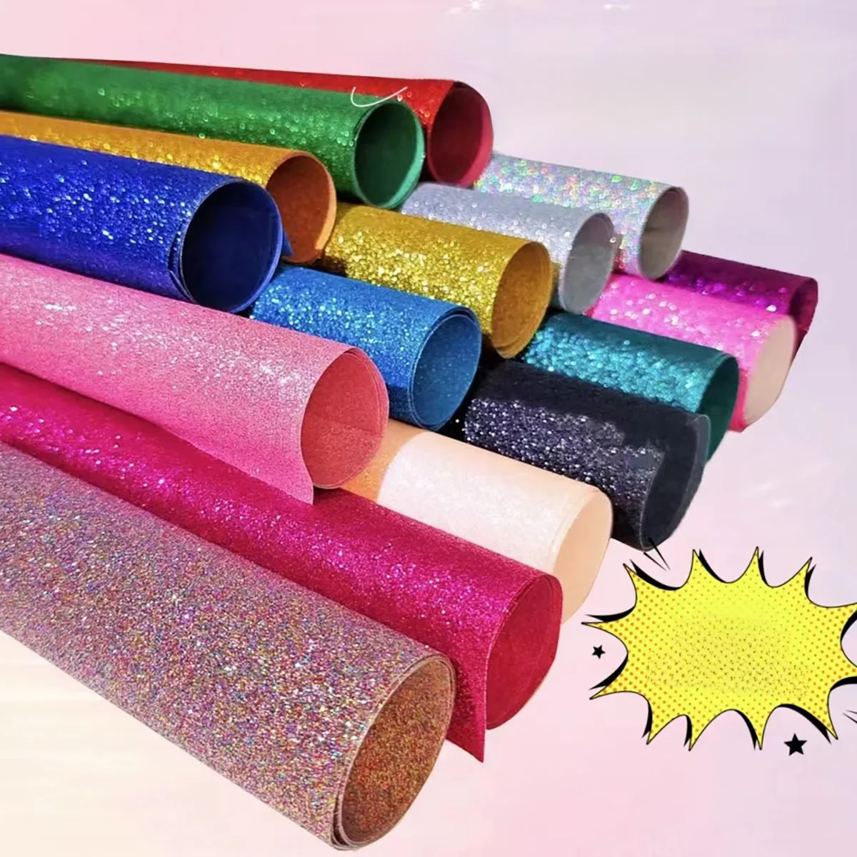 Vinyle à transfert de chaleur à paillettes, fer pour vêtements, chemise HTV, décoration à haute élasticité, Film de bricolage