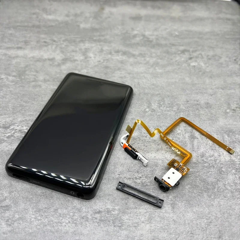 czarny metal cienki tył obudowa pokrywa audio jack przełącznik trzymania dla iPod 6th 7th classic 80gb 120gb 160gb 5th gen video 30gb — zdjęcie 2